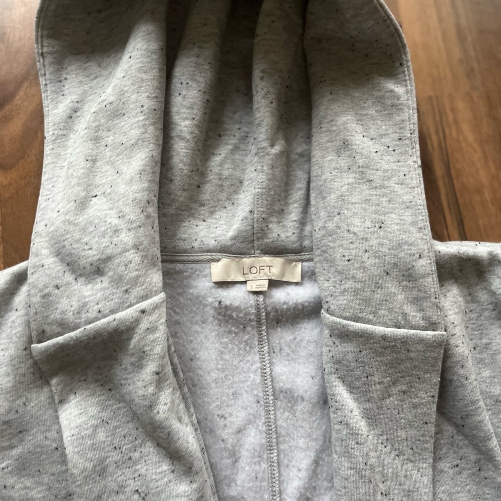 Loft gray sweatshirt cardigan - Picture 3 of 3